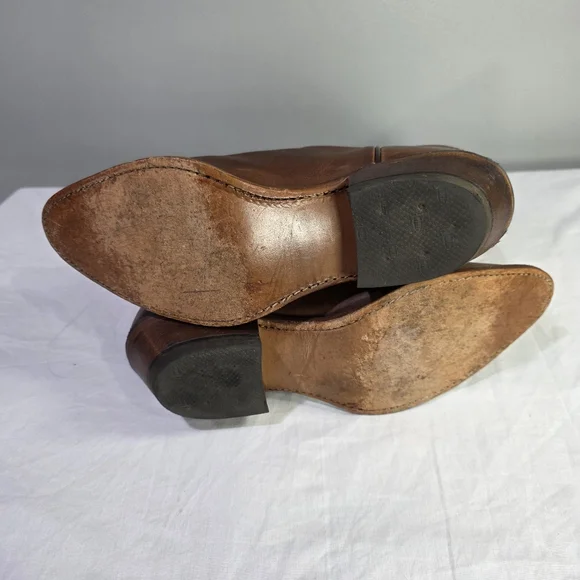 Justin Brown Leather Ebroidered Western Bent Rail Cowgirl Boots. 9.5C - Picture 2 of 11